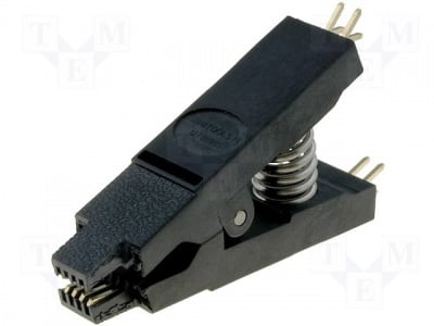 Измервателна щипка SV-SOIC8 Измервателен клипс; SOIC; PIN:8; черен; позлатен